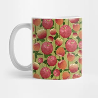 Tossed Apples on Green Fence Mug